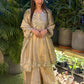 Exquisite Anarkali set is crafted in luxurious tissue silk fabric