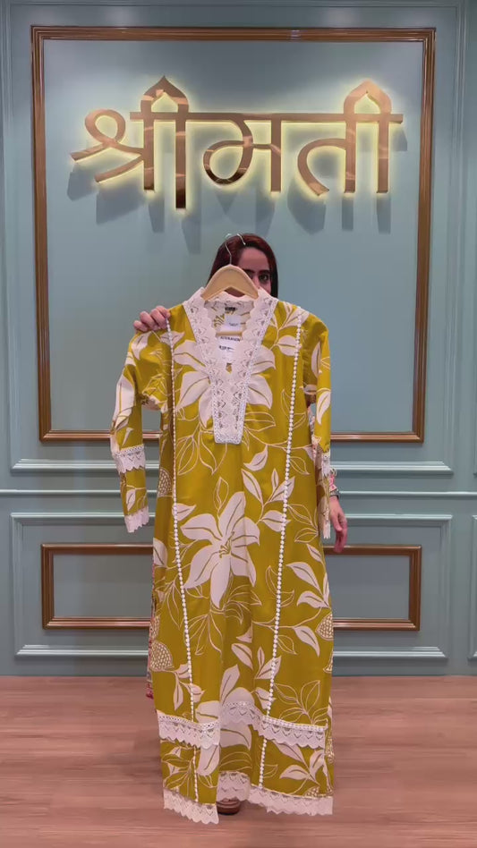 Stay effortlessly stylish with this beautifully stitched cotton suit set